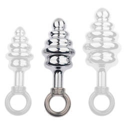 MenSteel Plug en métal Butt Pal avec laisse 7 x 3.5cm